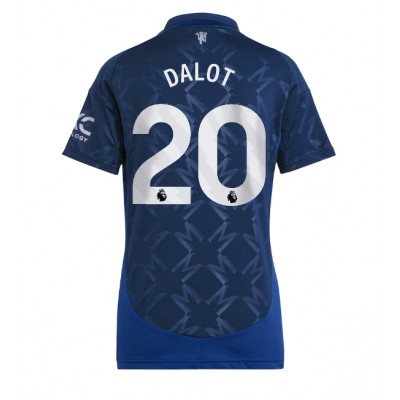 Ženski Nogometni dresi Manchester United Diogo Dalot #20 Gostujoči 2024-25 Kratek Rokav Ženski Nogometni dresi Manchester United Diogo Dalot #20 Gostujoči 2024-25 Kratek Rokav